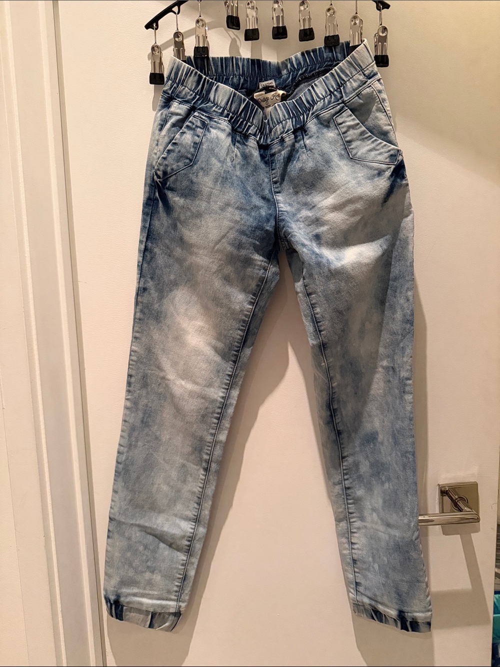 Indigo Rein Light Blue Acid-Wash Jeggings